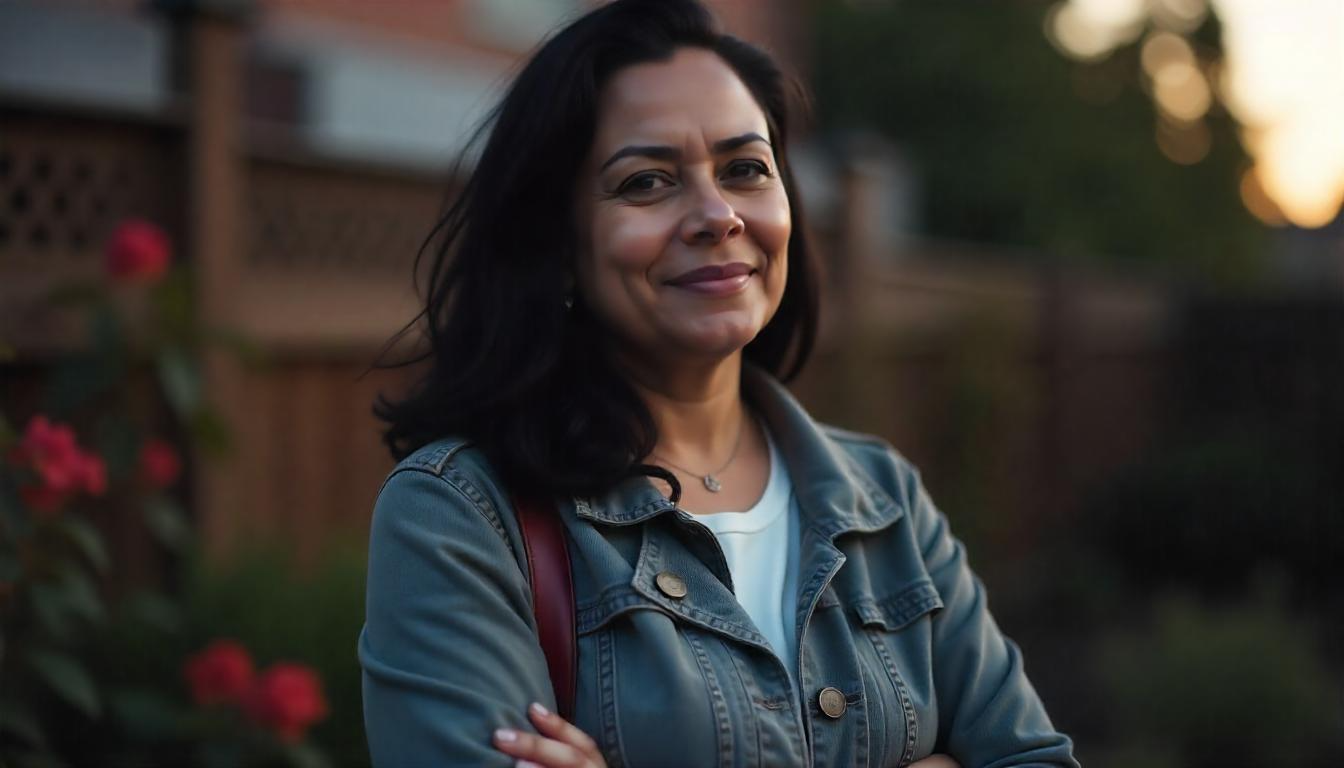 "Smiling woman"